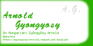arnold gyongyosy business card