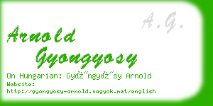 arnold gyongyosy business card